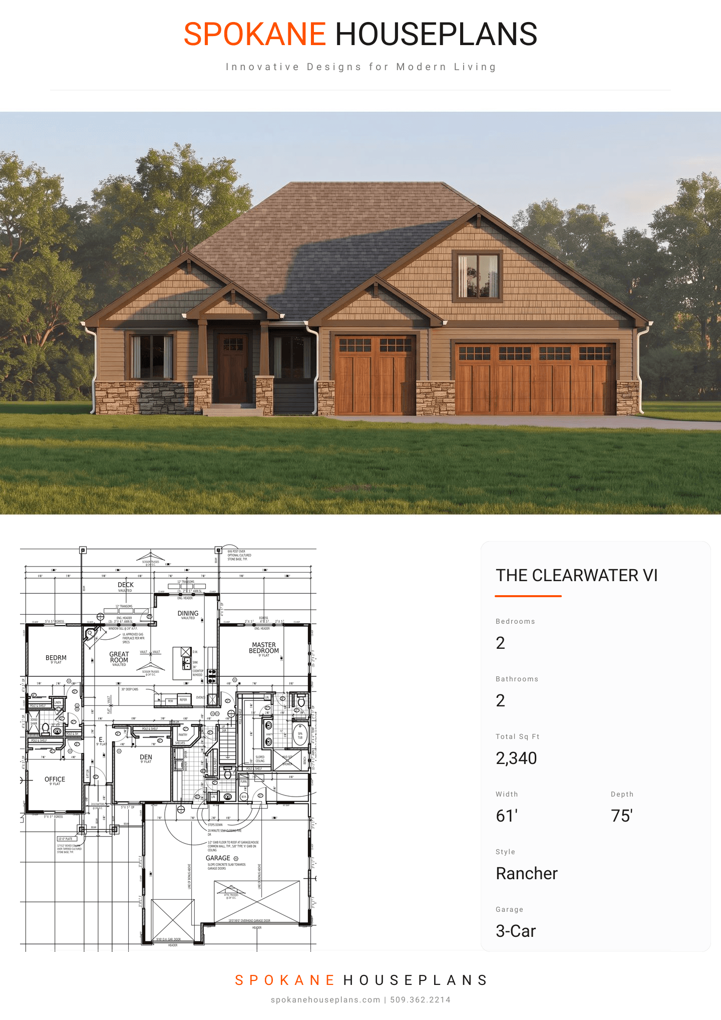 THE CLEARWATER VI plan flyer