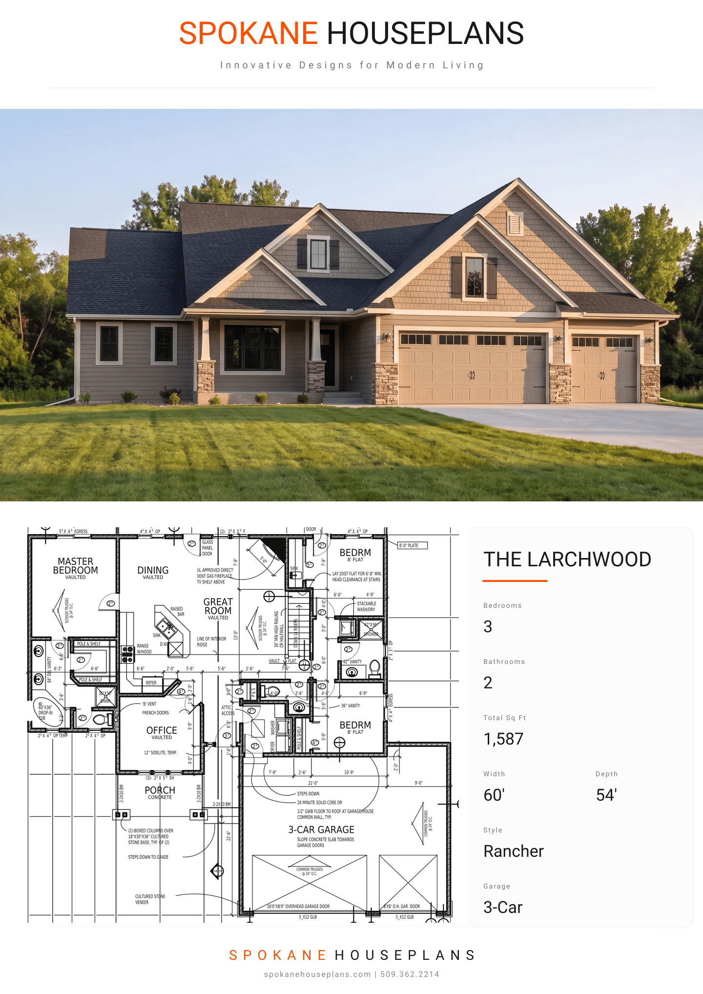 THE LARCHWOOD plan flyer