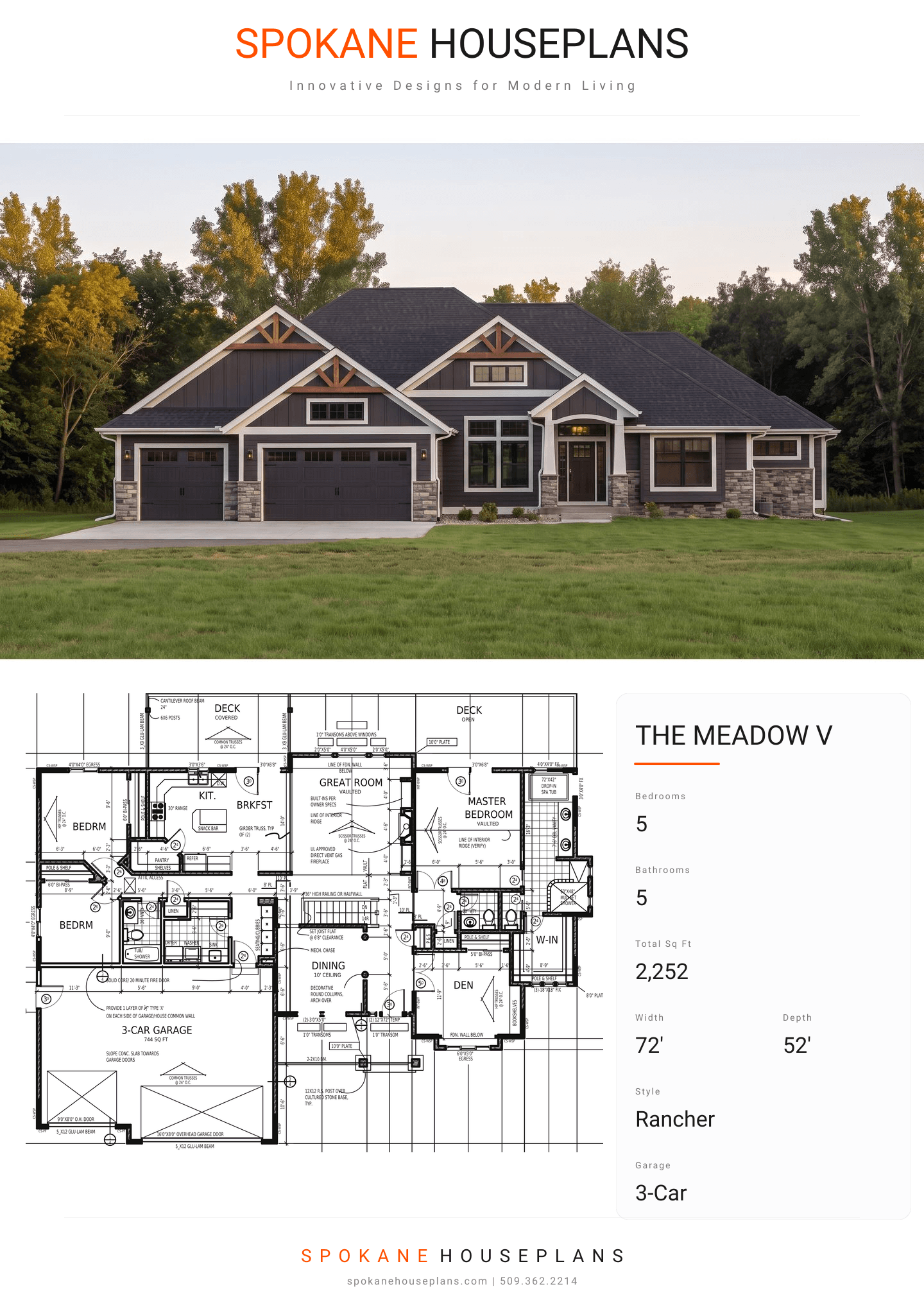THE MEADOW V plan flyer