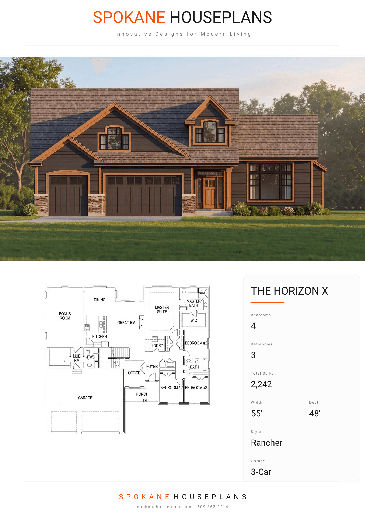 THE HORIZON X plan flyer
