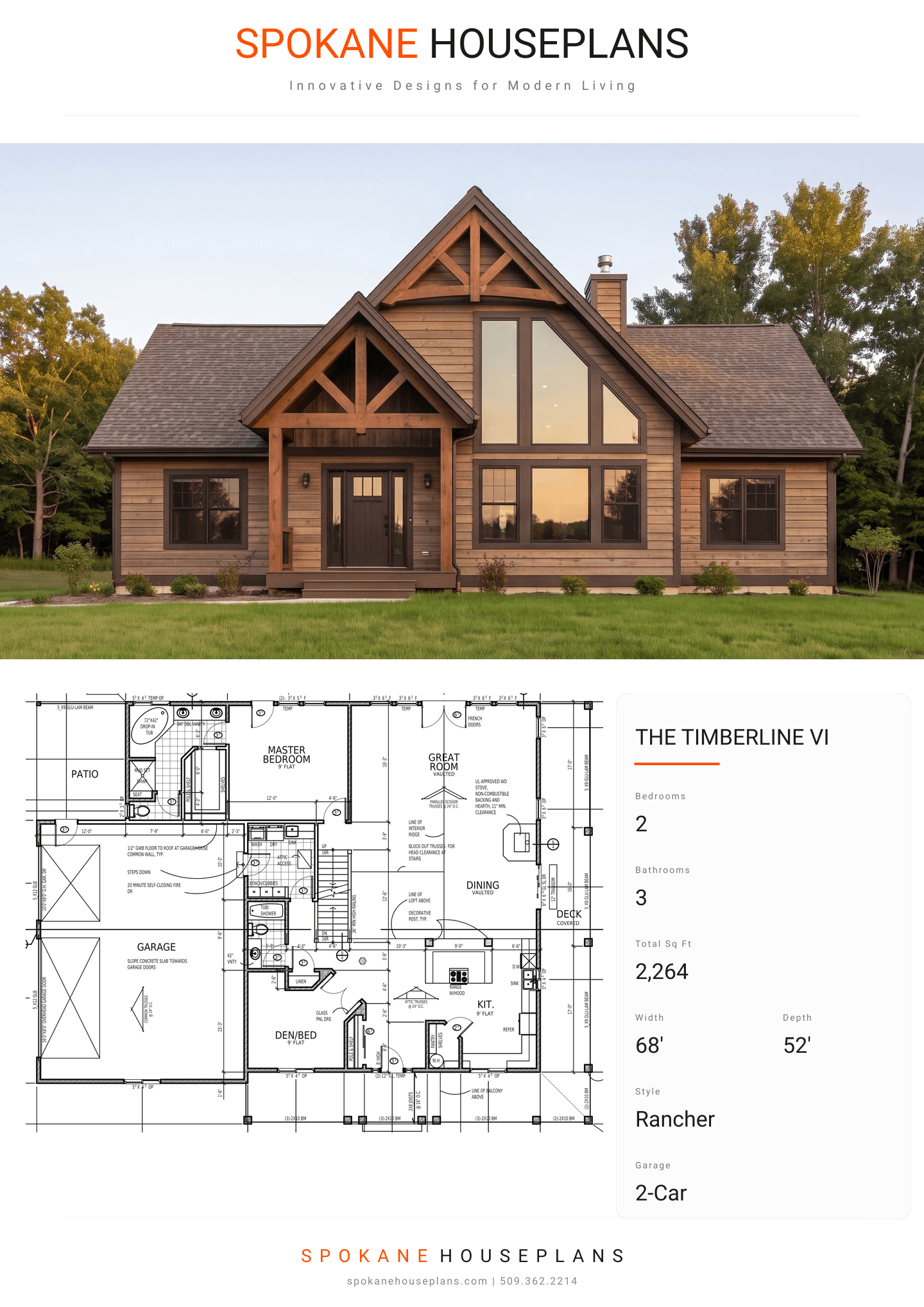 THE TIMBERLINE VI plan flyer