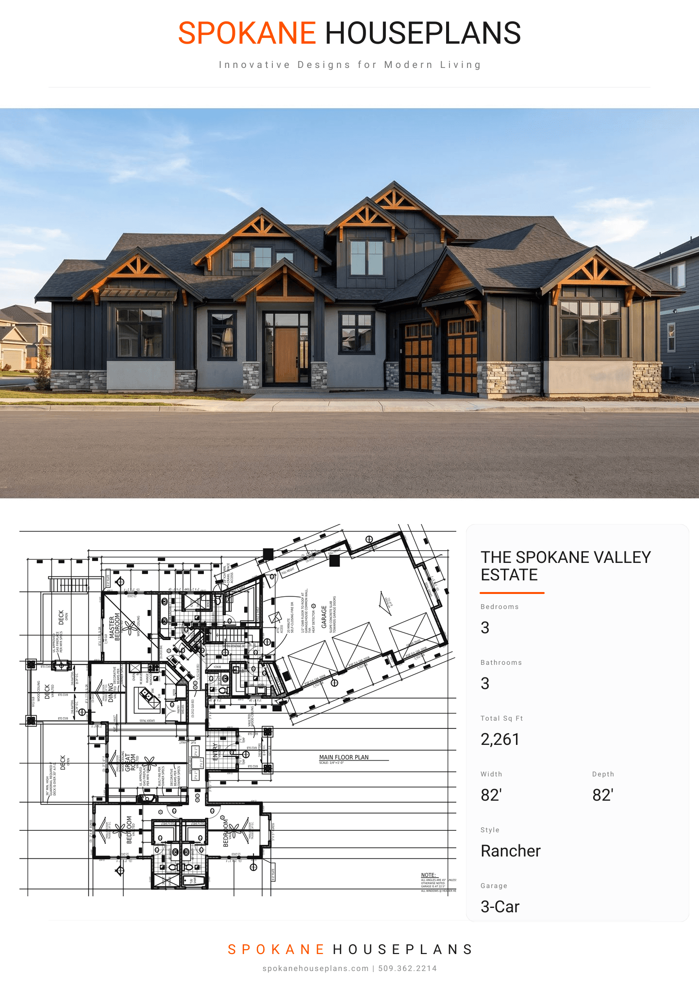 THE SPOKANE VALLEY ESTATE plan flyer