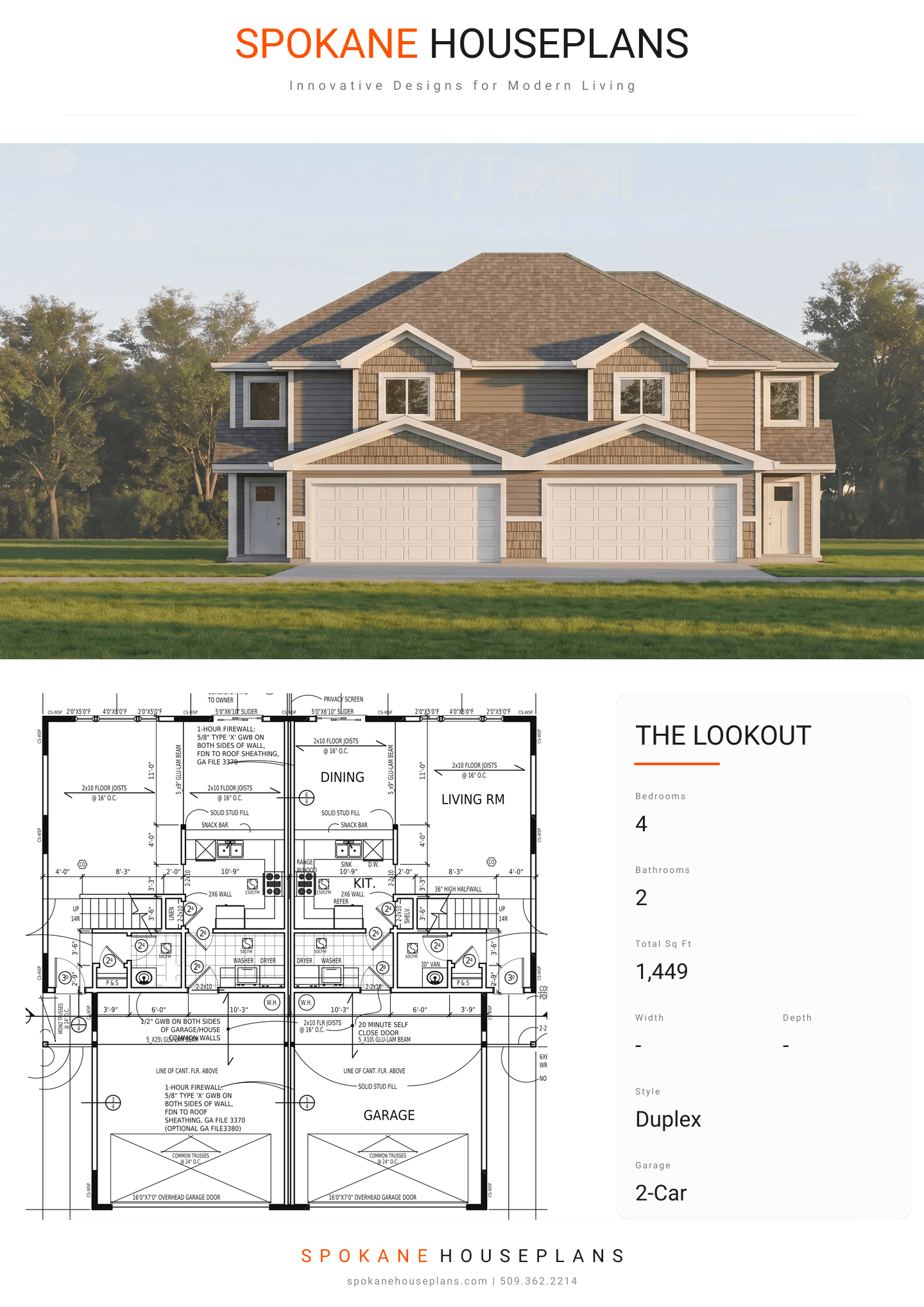 THE LOOKOUT plan flyer