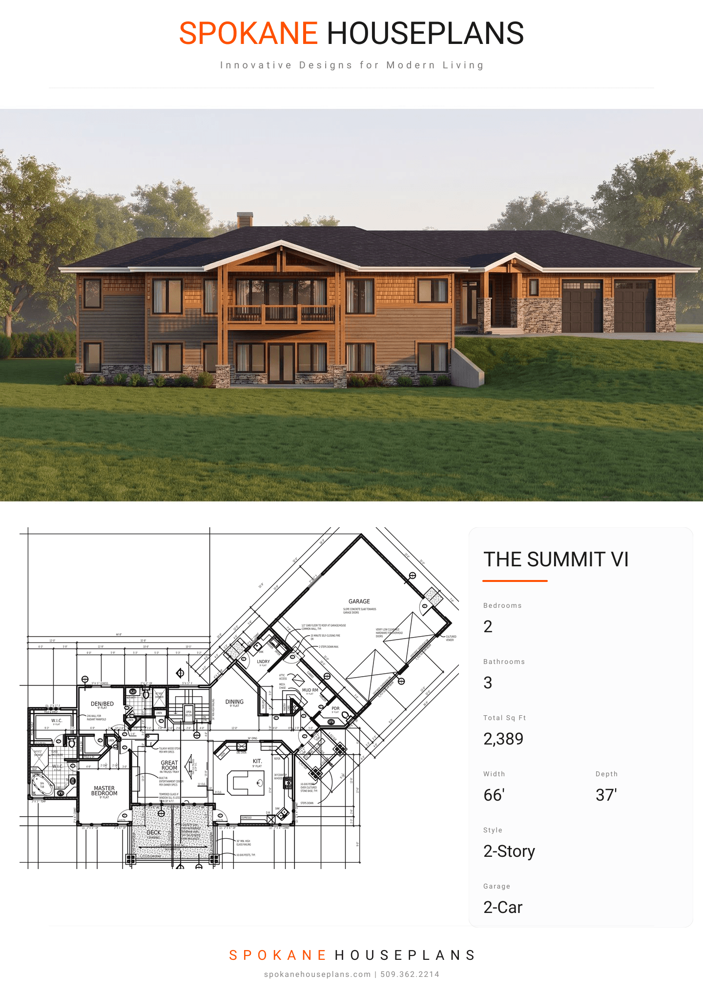 THE SUMMIT VI plan flyer