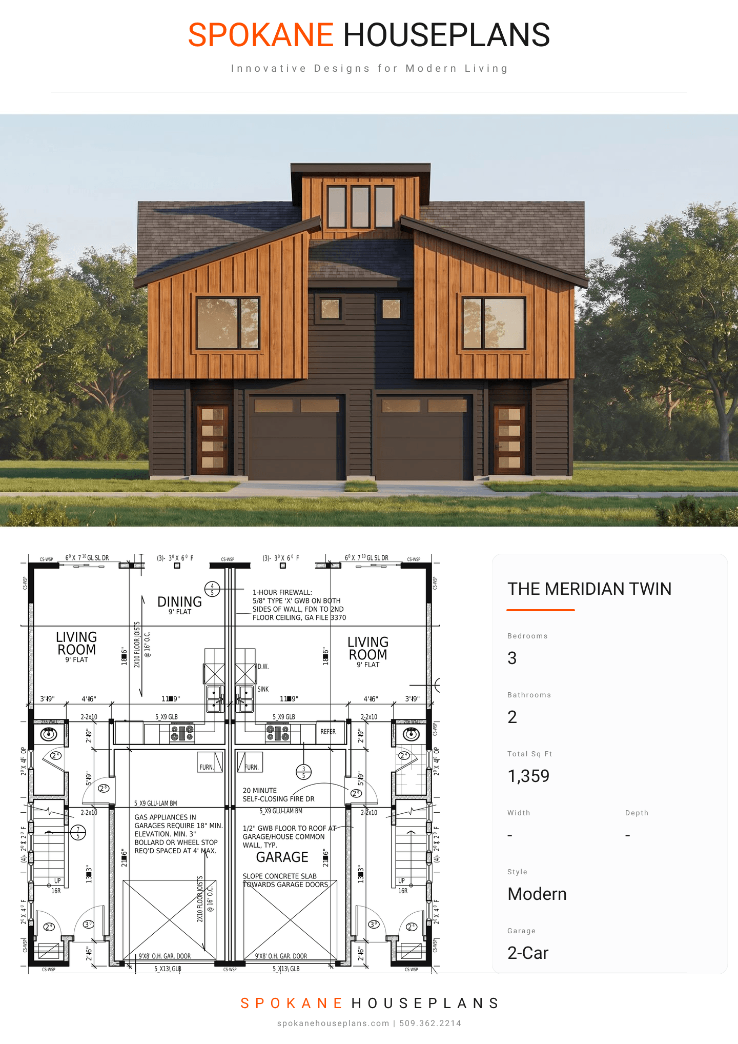 THE MERIDIAN TWIN plan flyer
