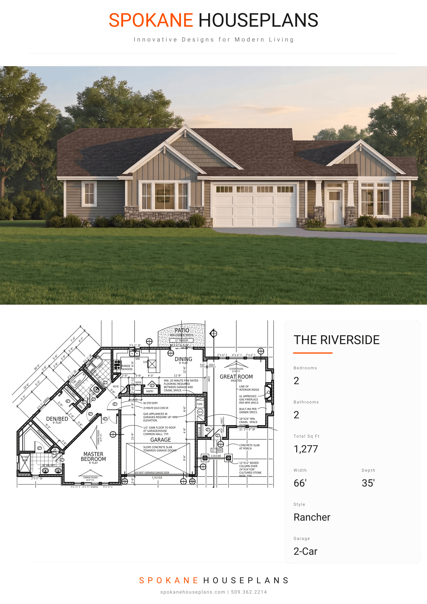 THE RIVERSIDE plan flyer