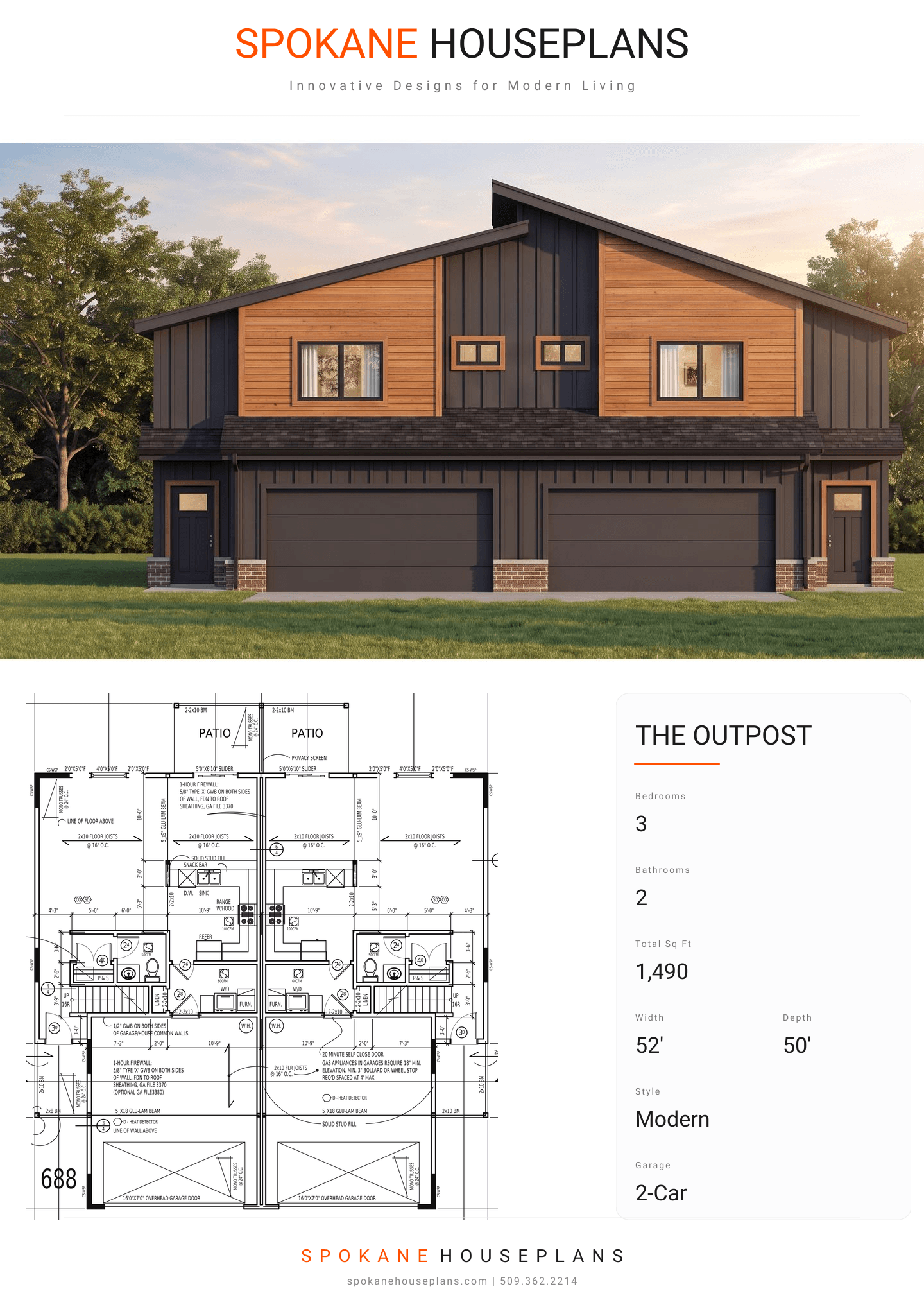 THE OUTPOST plan flyer