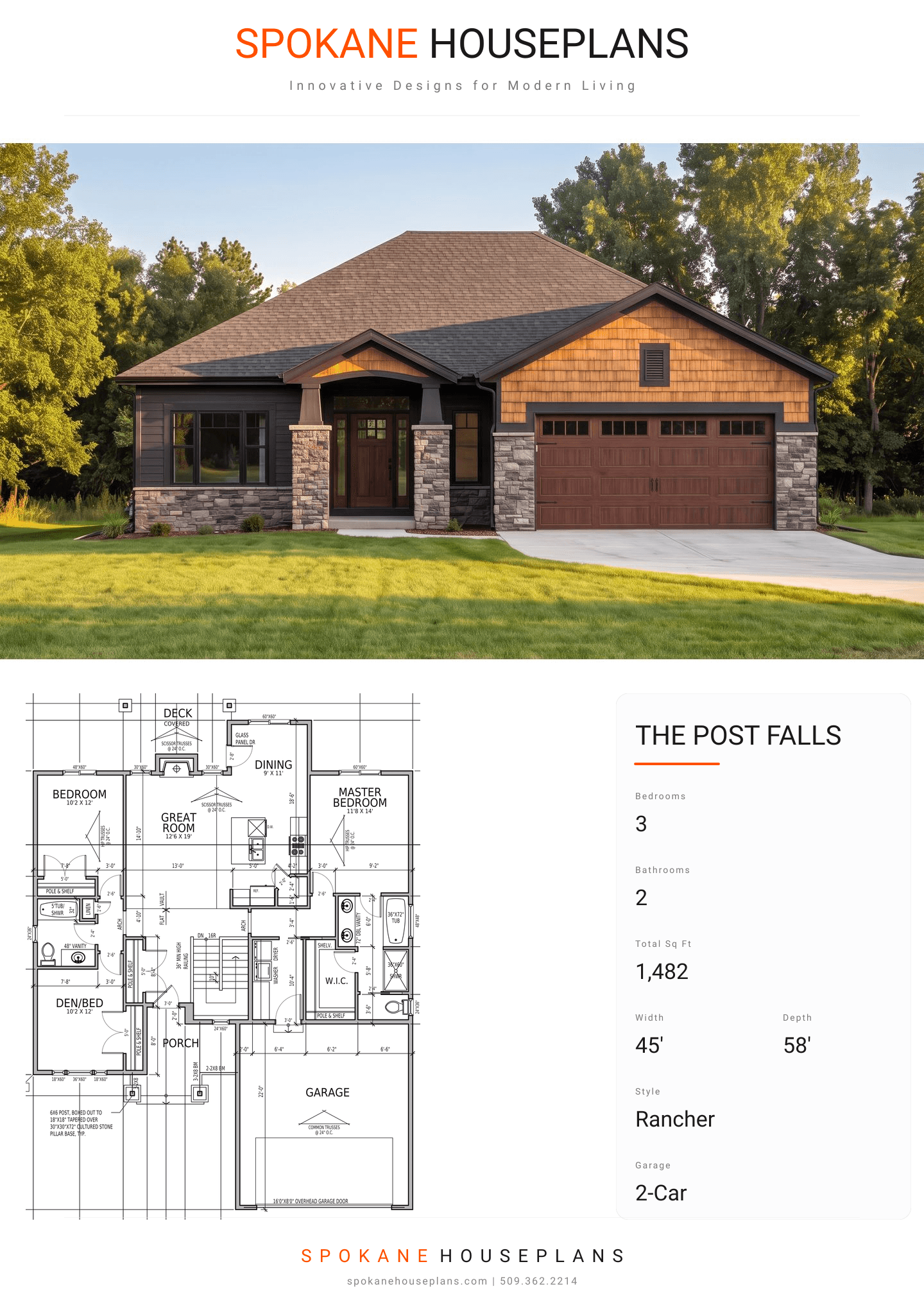 THE POST FALLS plan flyer