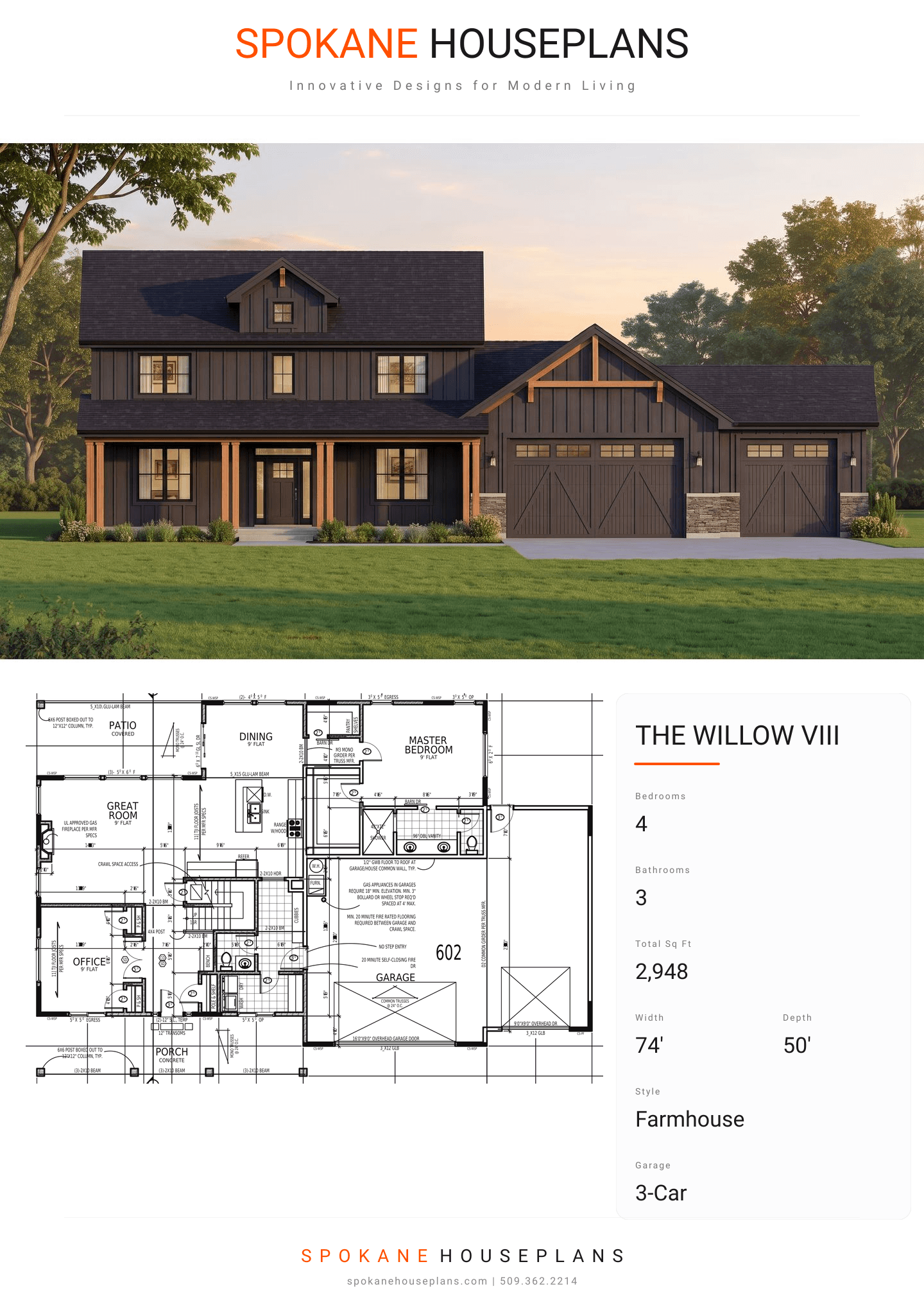 THE WILLOW VIII plan flyer