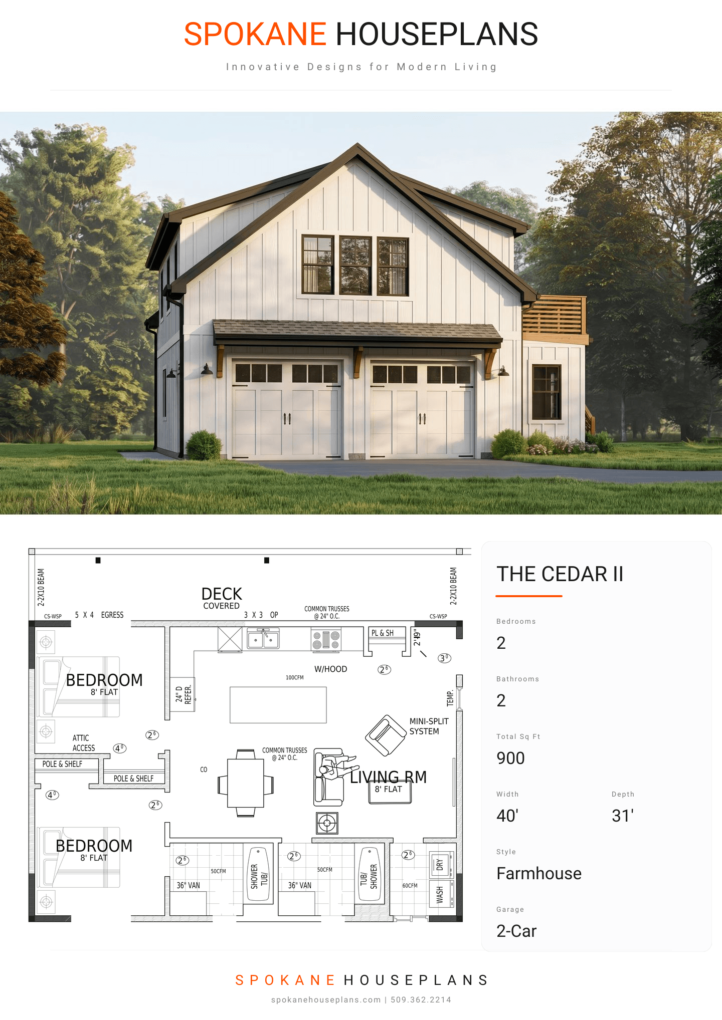 THE CEDAR II plan flyer