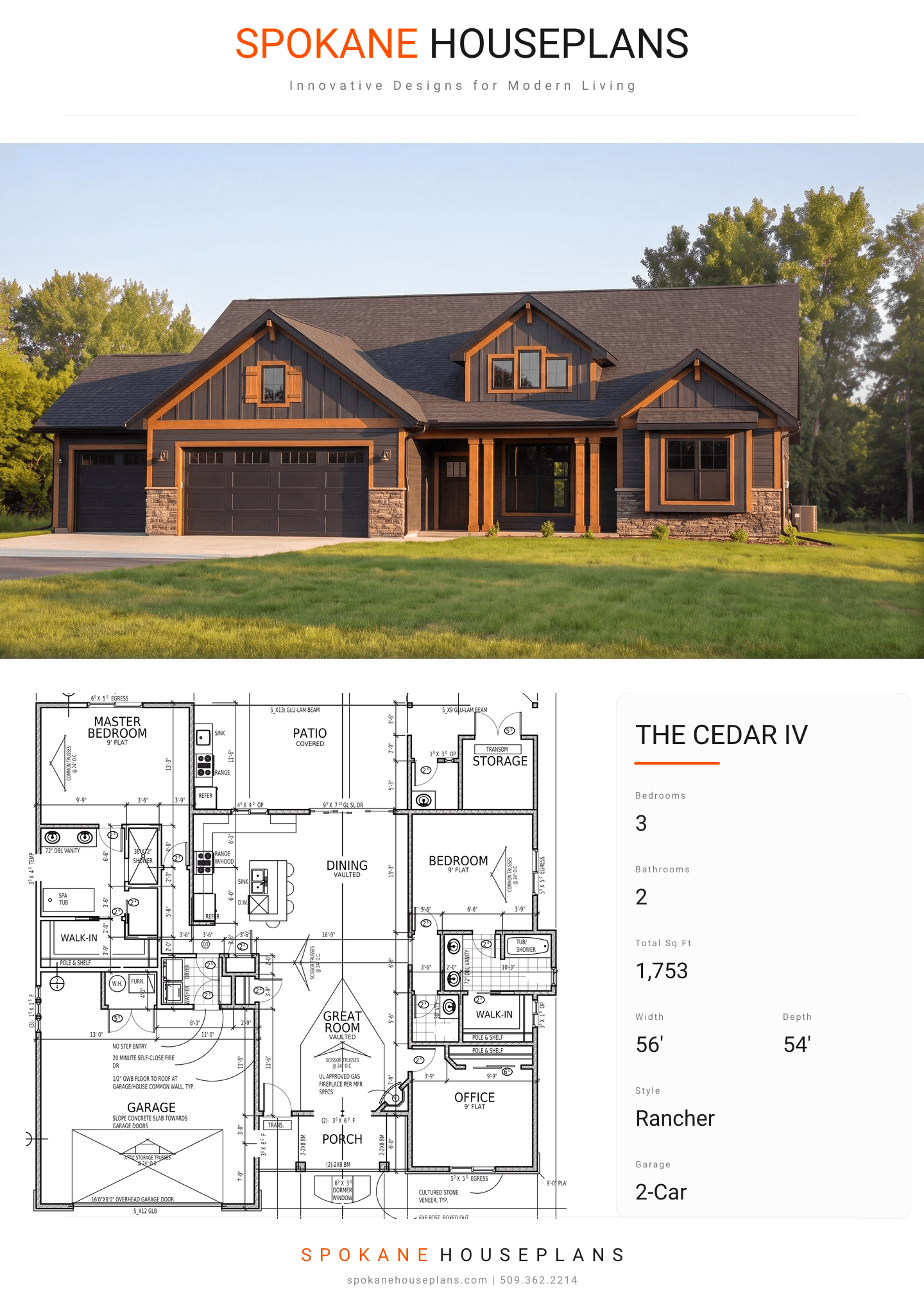 THE CEDAR IV plan flyer