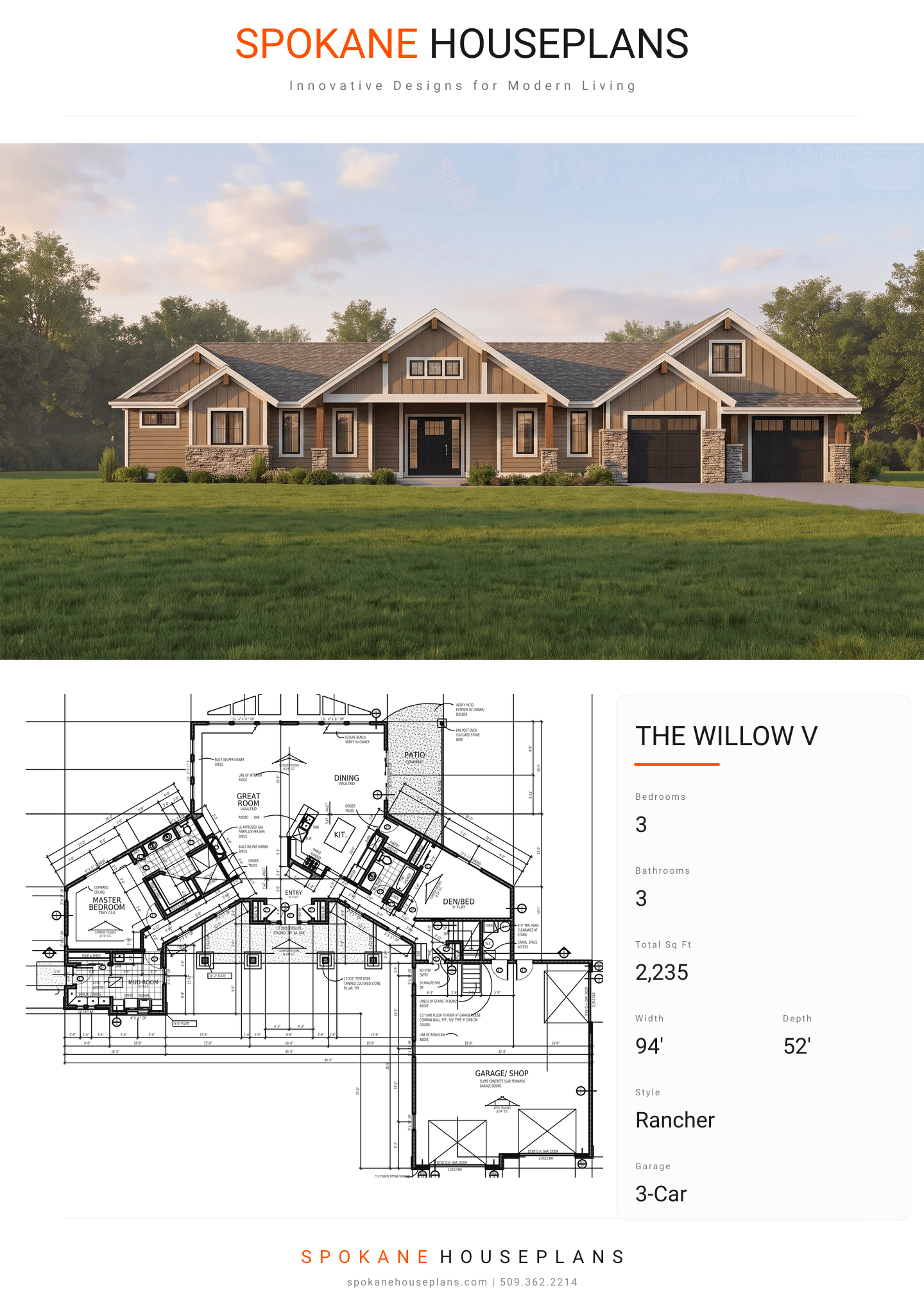 THE WILLOW V plan flyer