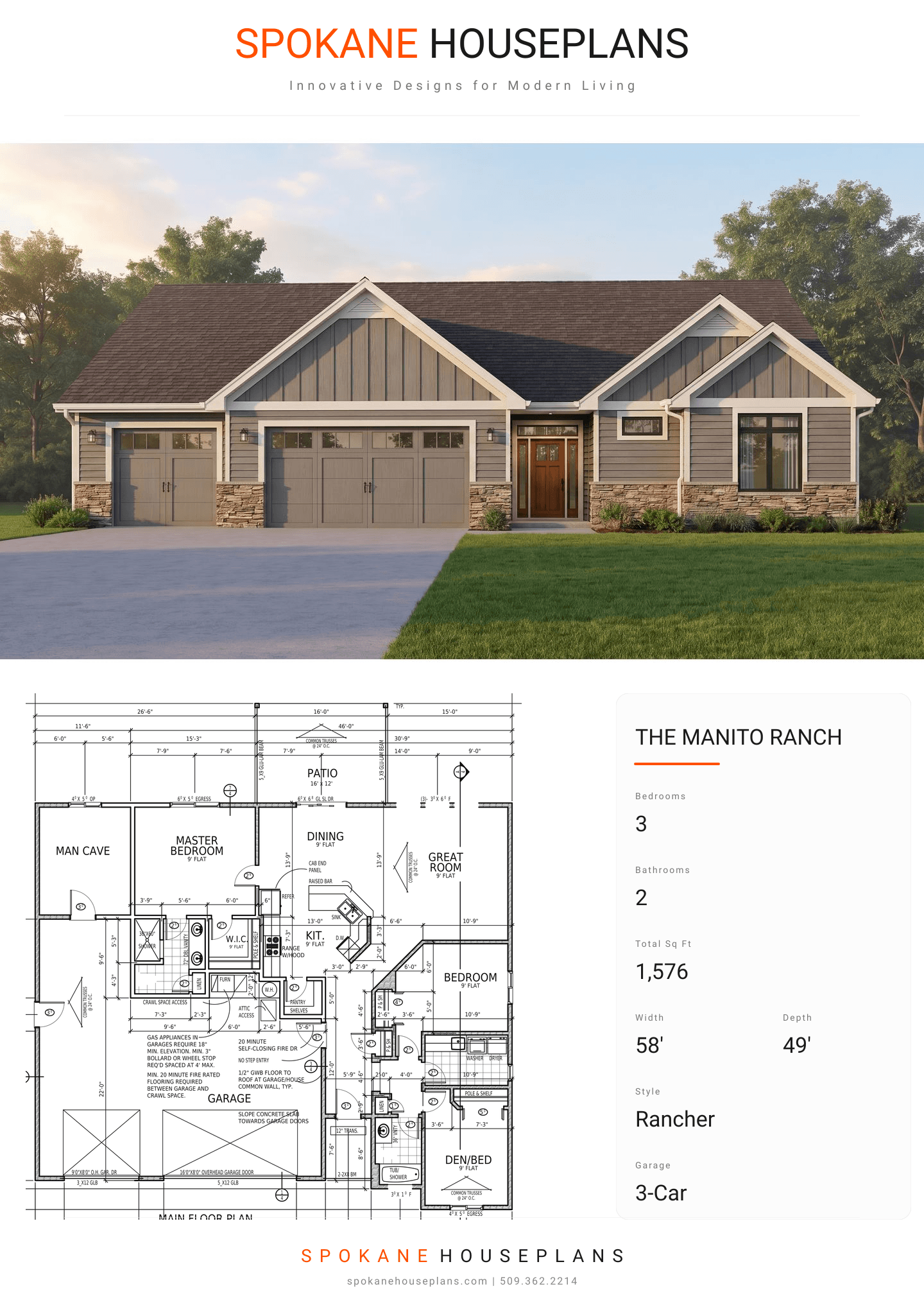 THE MANITO RANCH plan flyer