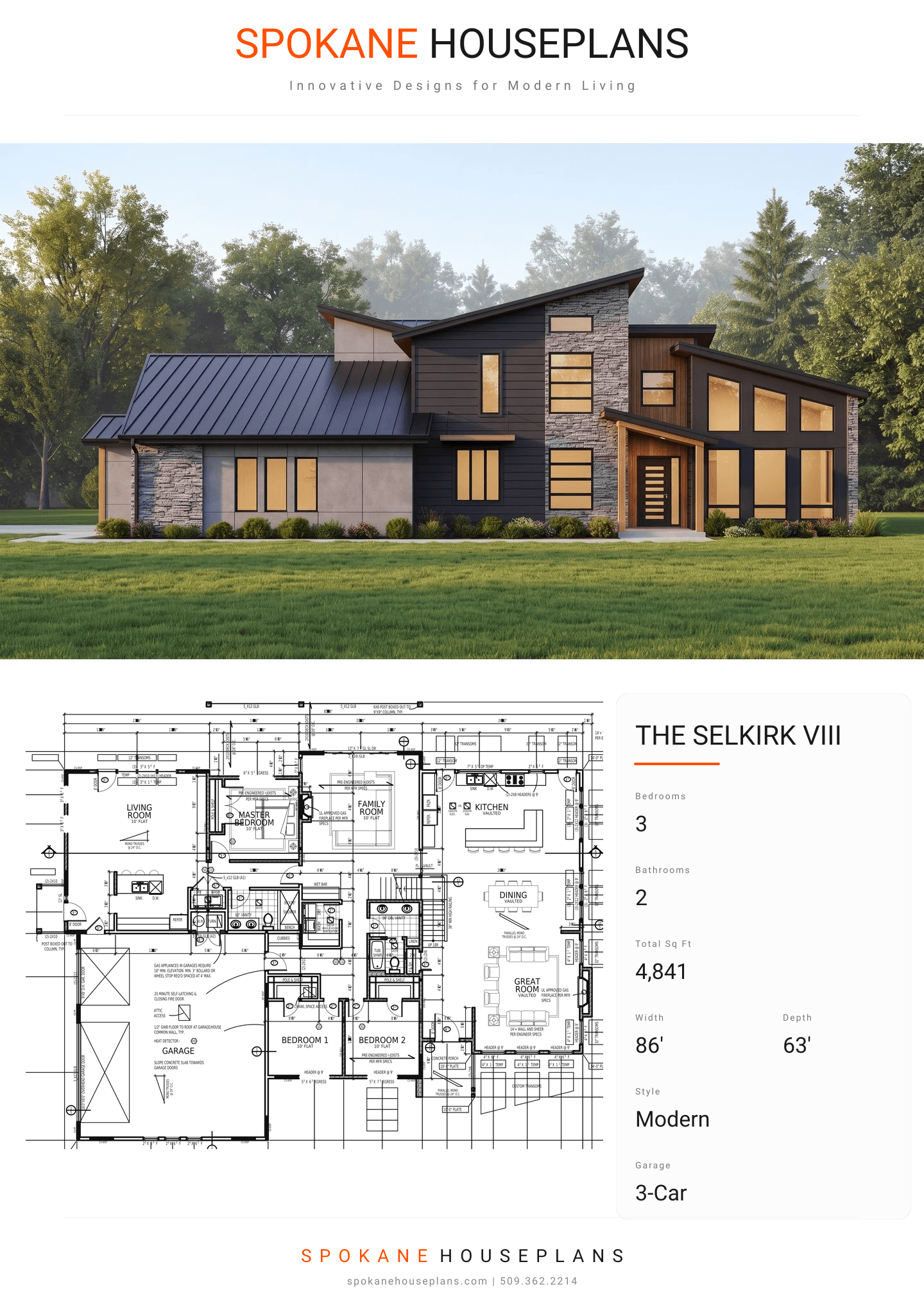 THE SELKIRK VIII plan flyer
