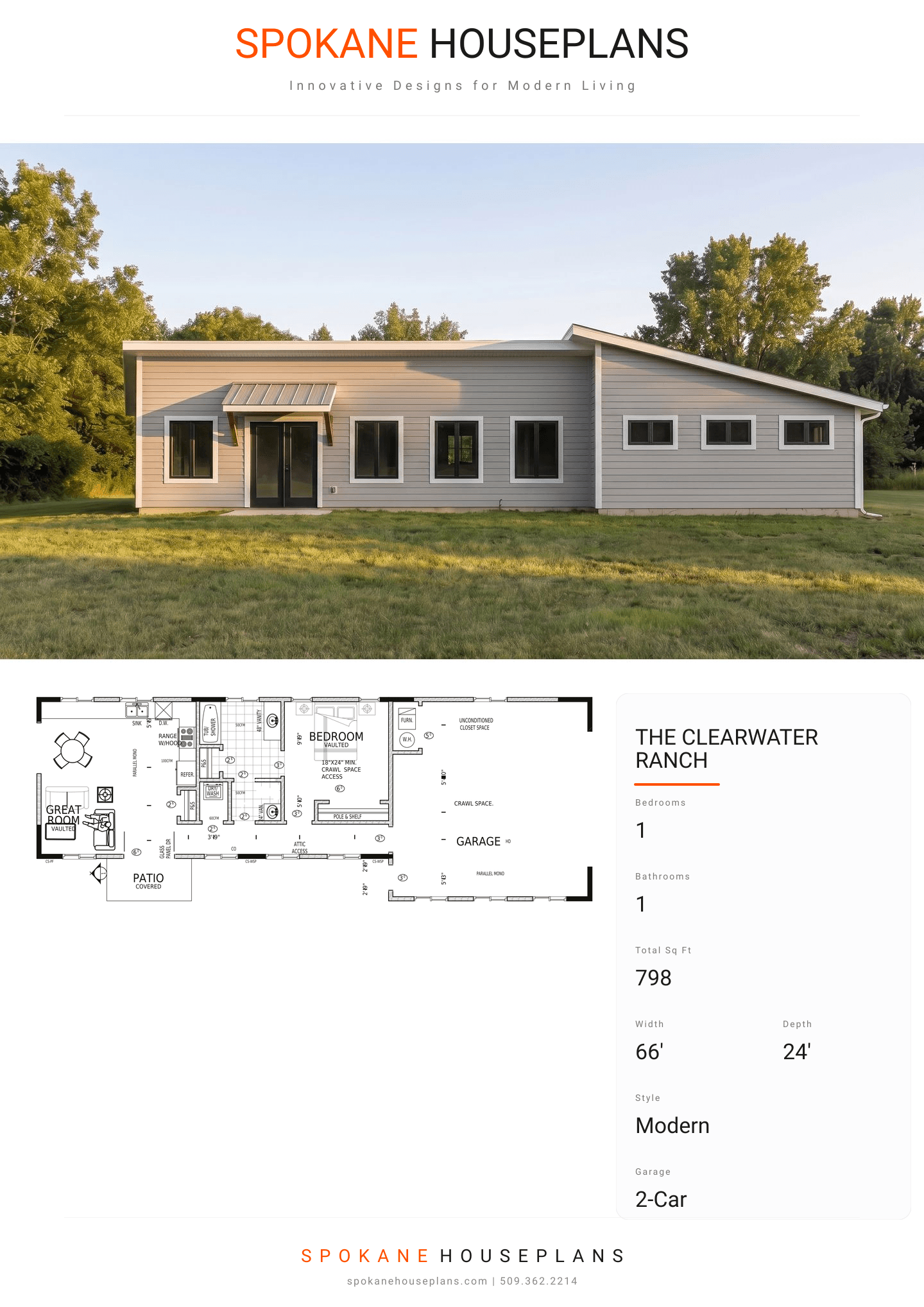 THE CLEARWATER RANCH plan flyer