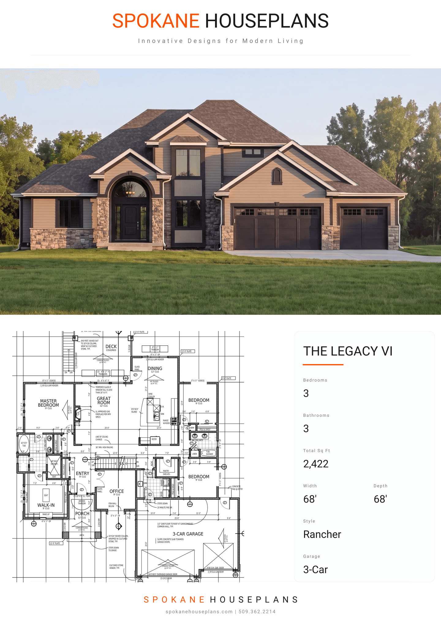 THE LEGACY VI plan flyer