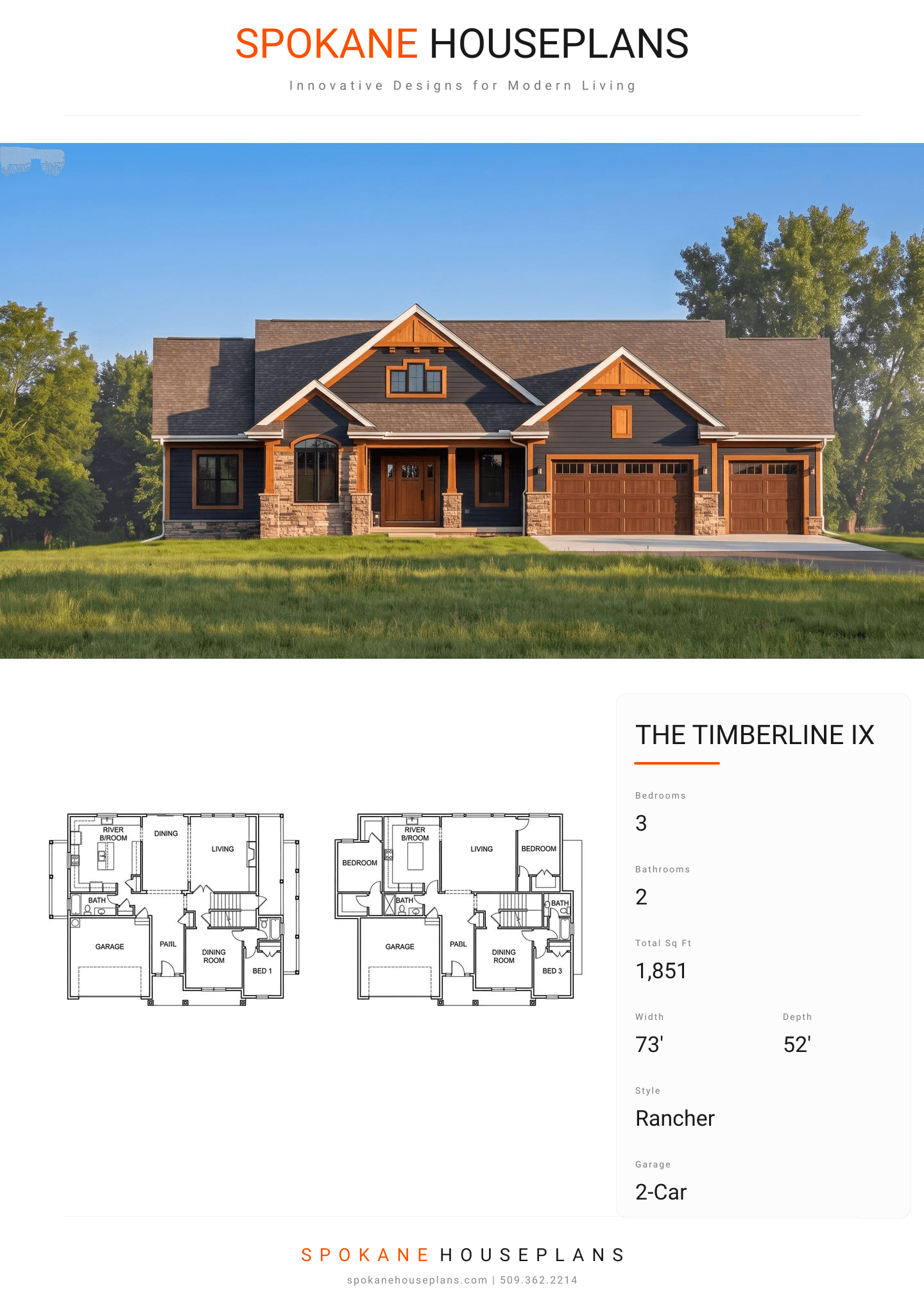 THE TIMBERLINE IX plan flyer