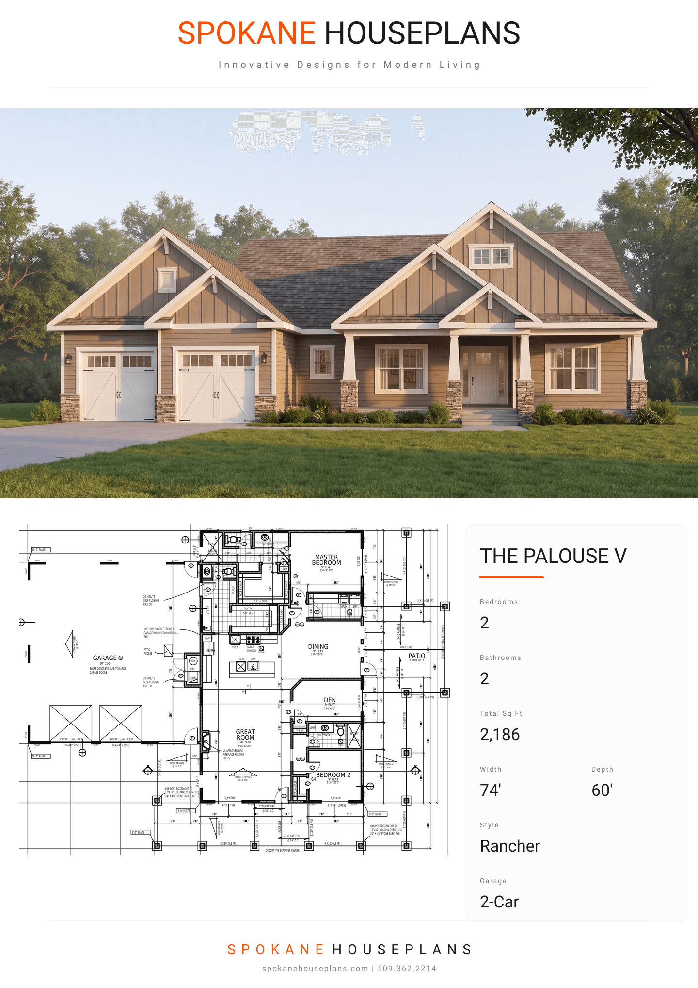 THE PALOUSE V plan flyer