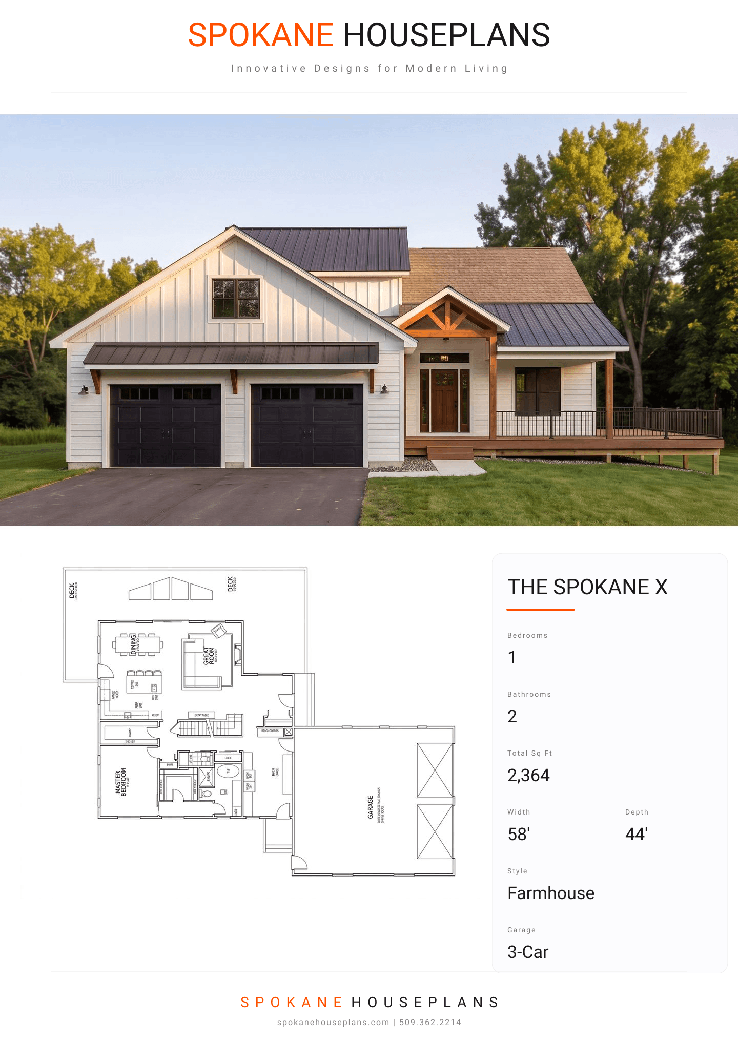 THE SPOKANE X plan flyer