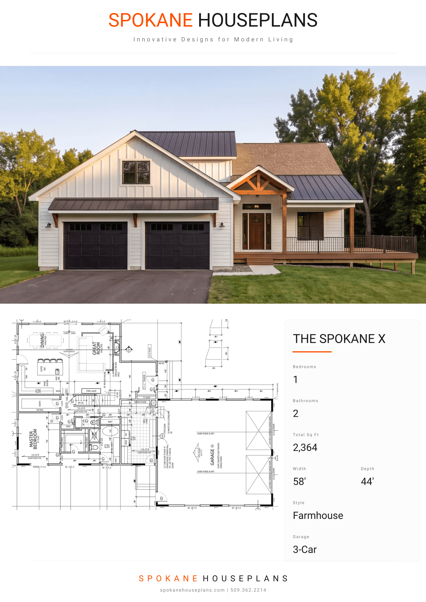 THE SPOKANE X plan flyer