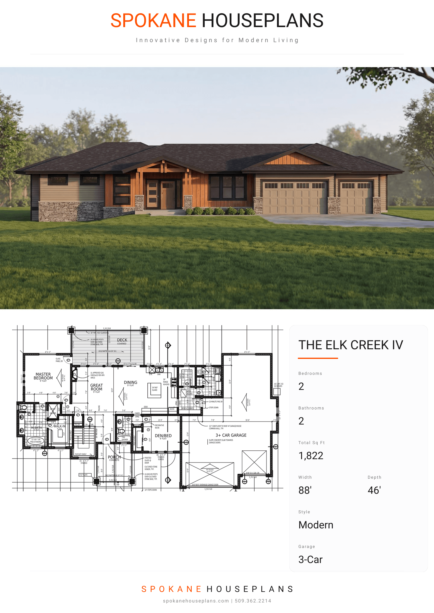 THE ELK CREEK IV plan flyer