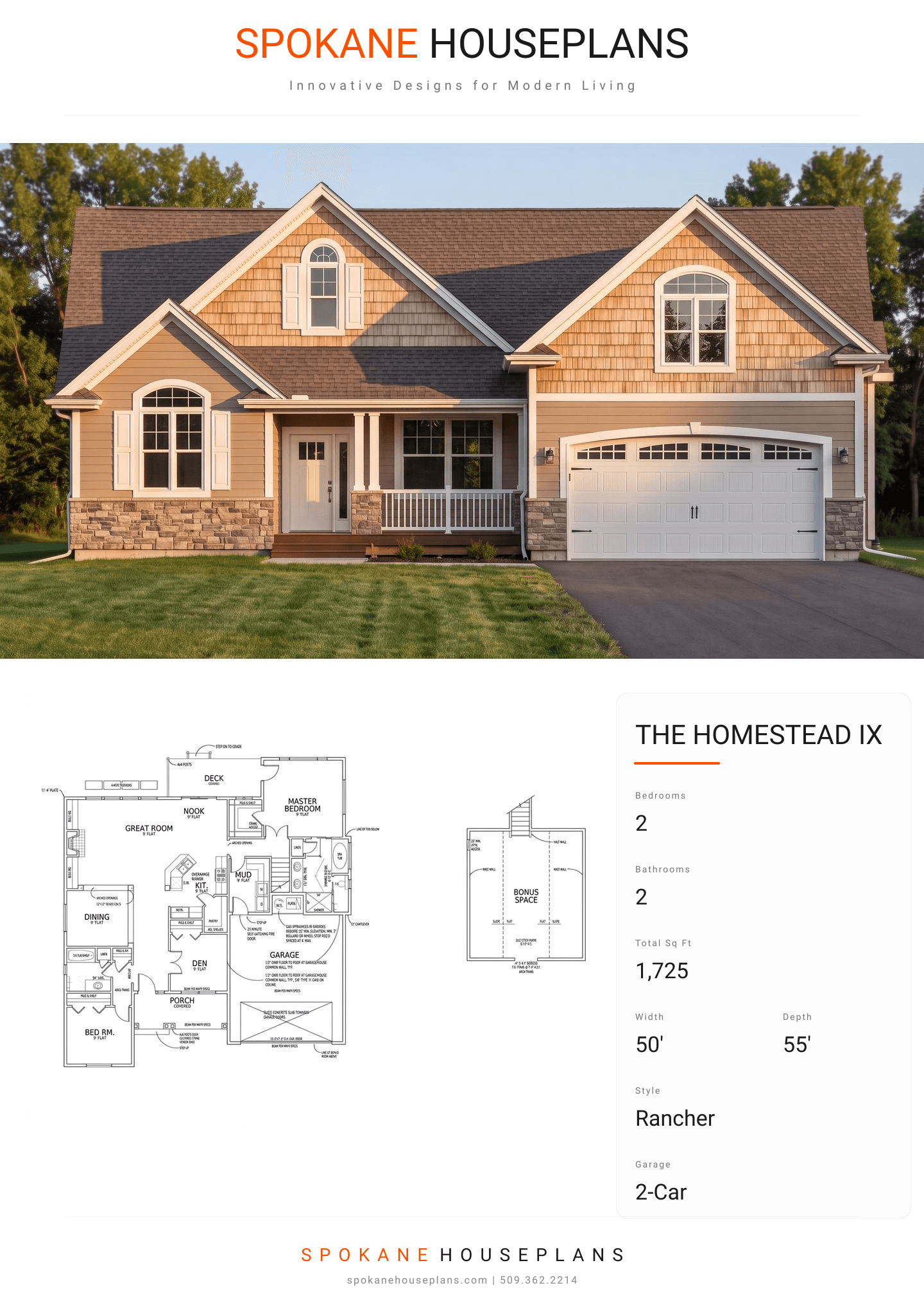 THE HOMESTEAD IX plan flyer