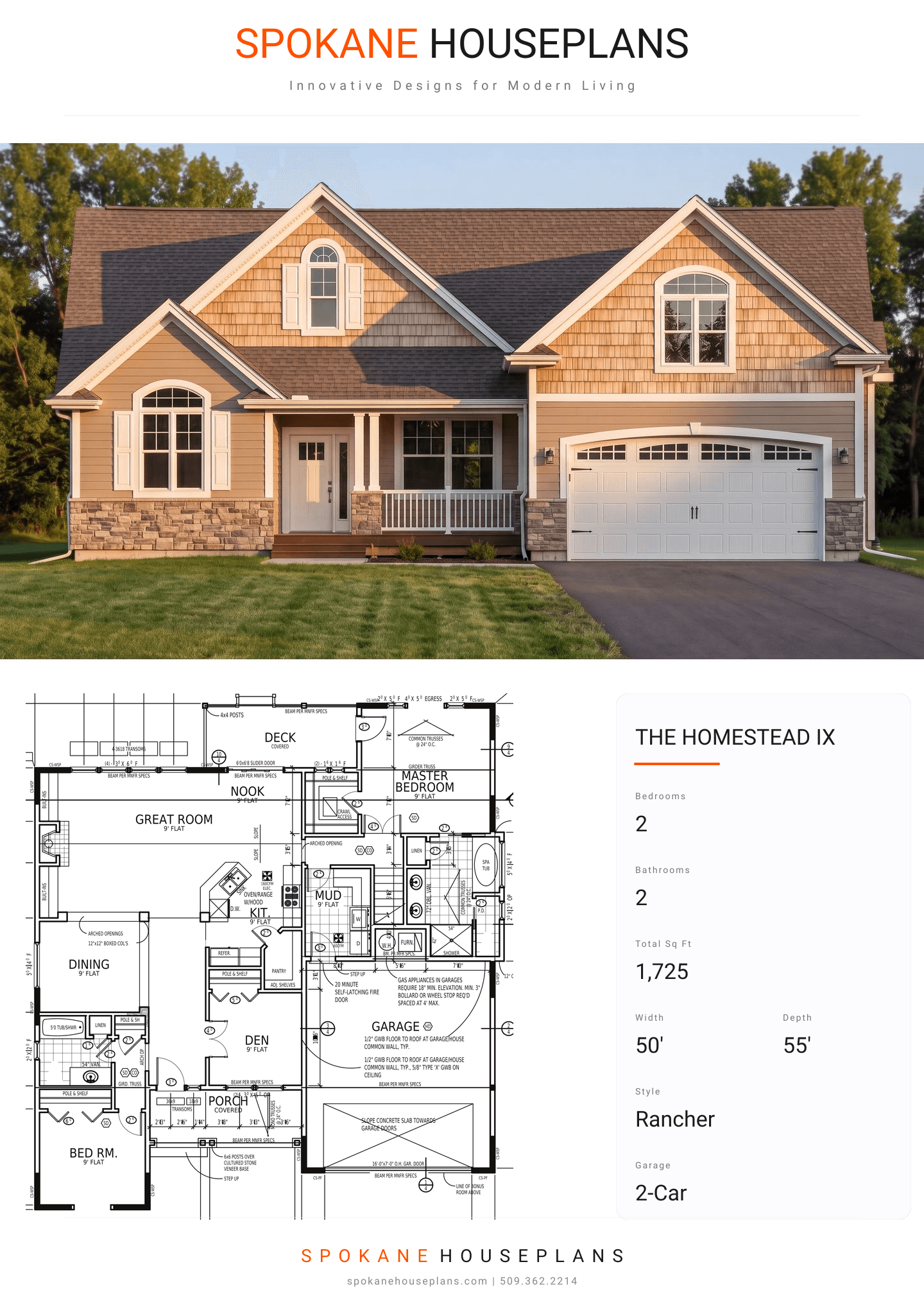 THE HOMESTEAD IX plan flyer