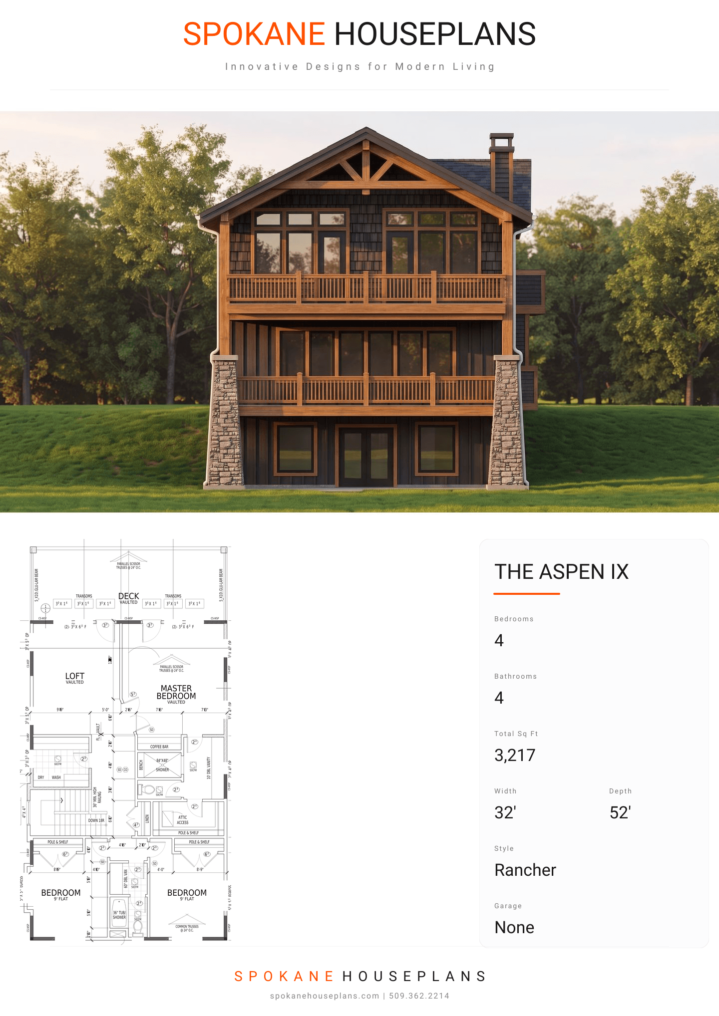 THE ASPEN IX plan flyer