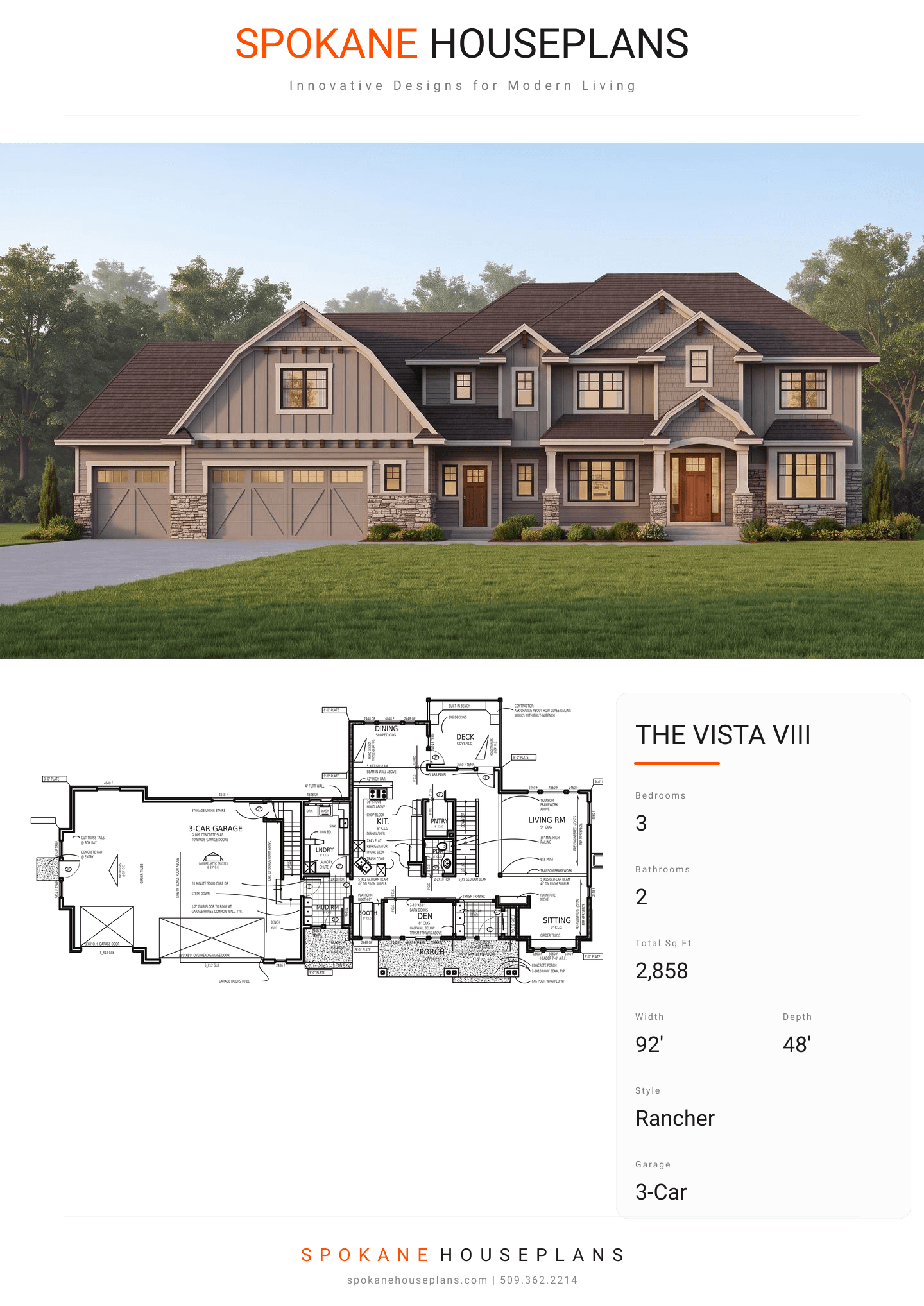 THE VISTA VIII plan flyer