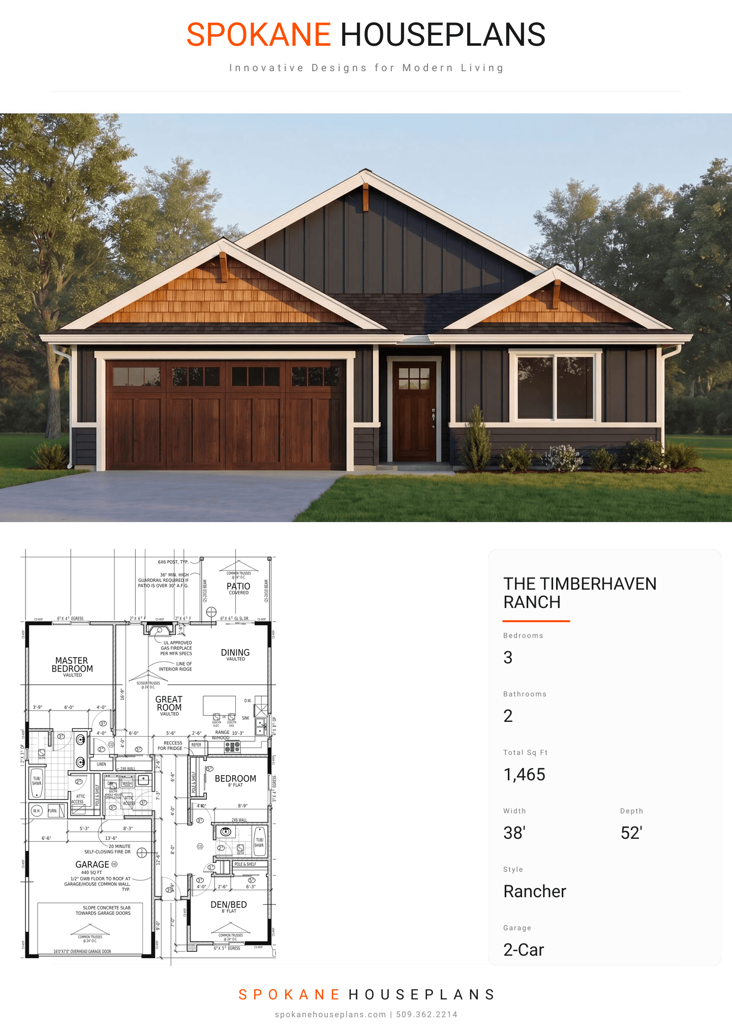 THE TIMBERHAVEN RANCH plan flyer
