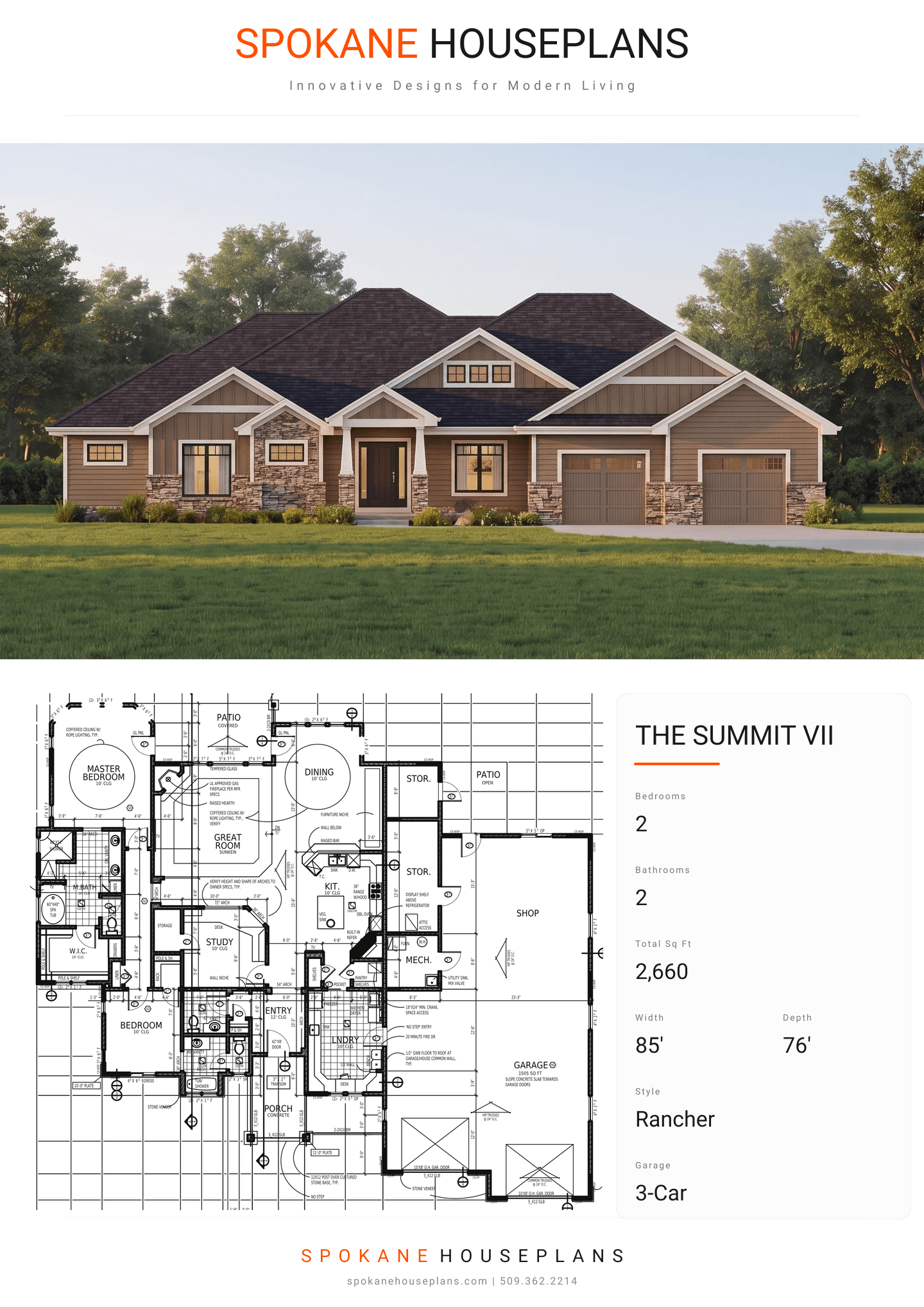 THE SUMMIT VII plan flyer