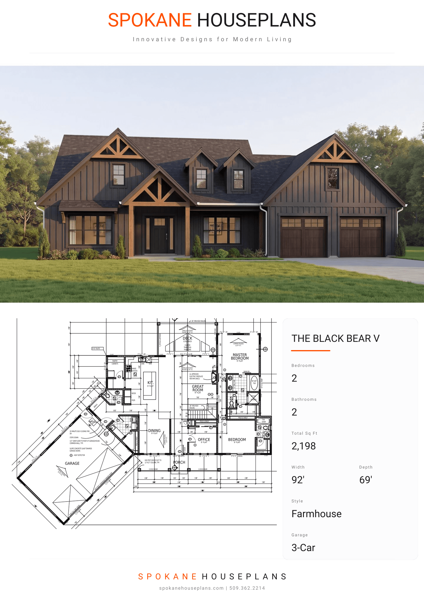 THE BLACK BEAR V plan flyer