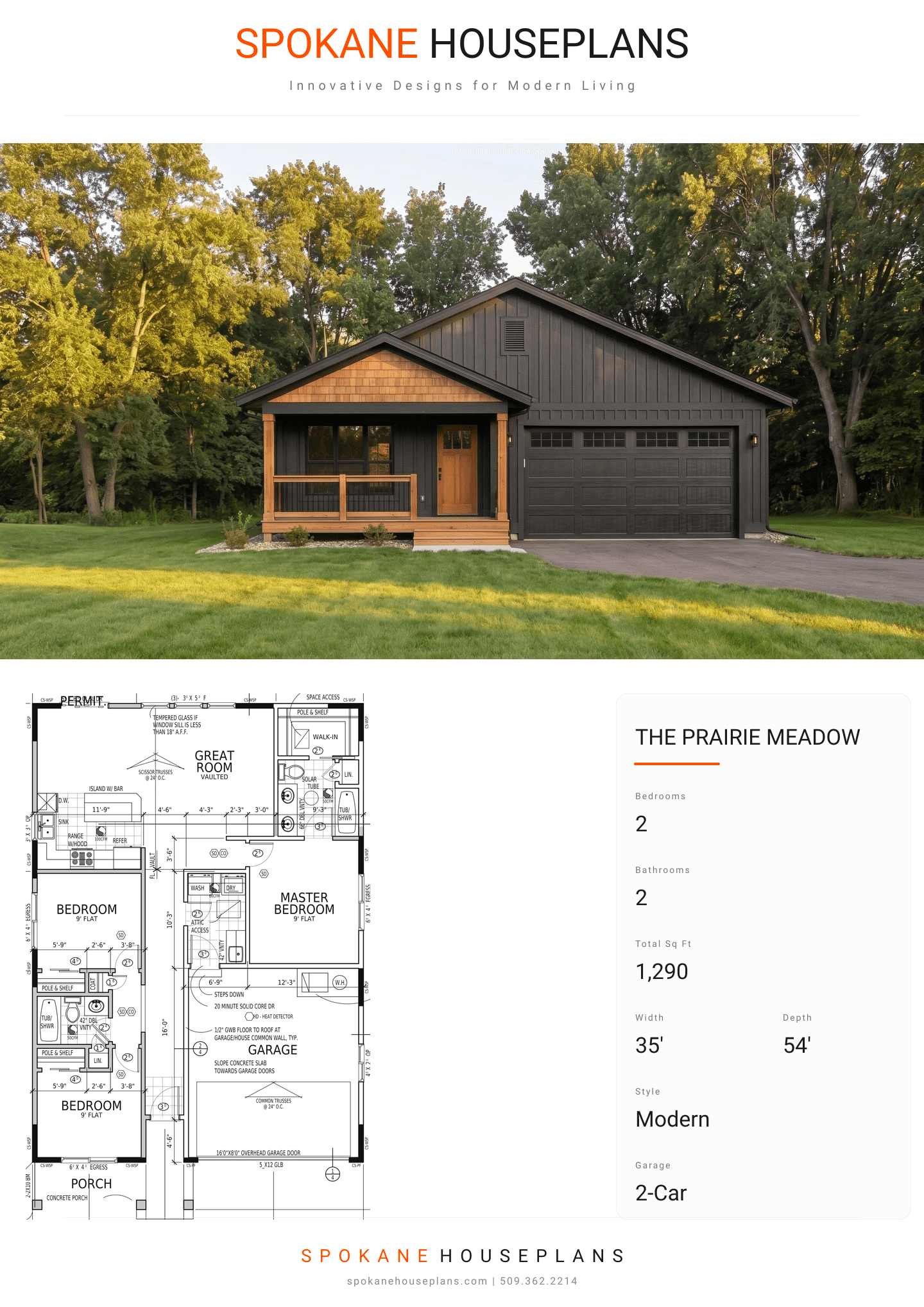 THE PRAIRIE MEADOW plan flyer