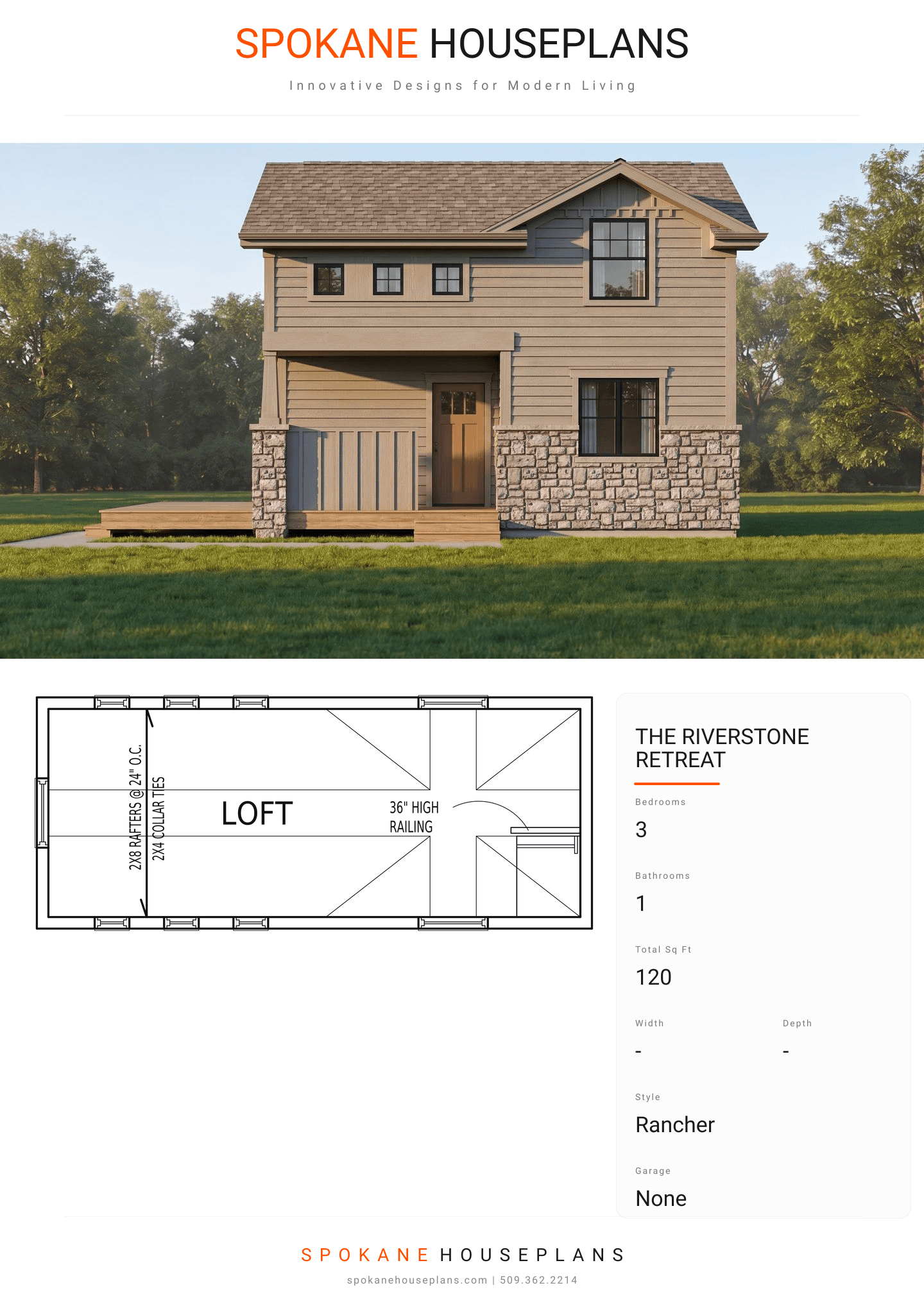 THE RIVERSTONE RETREAT plan flyer