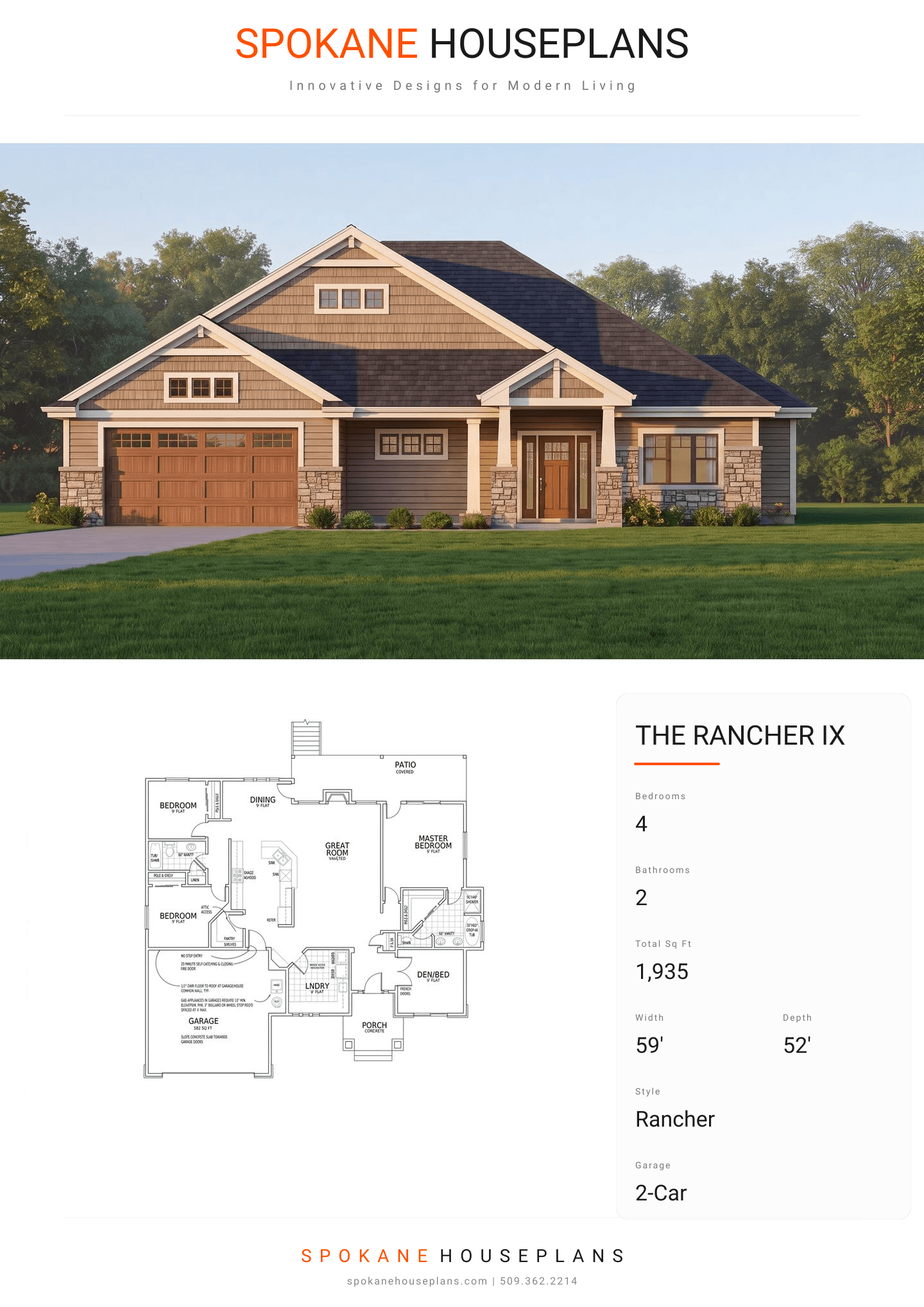 THE RANCHER IX plan flyer