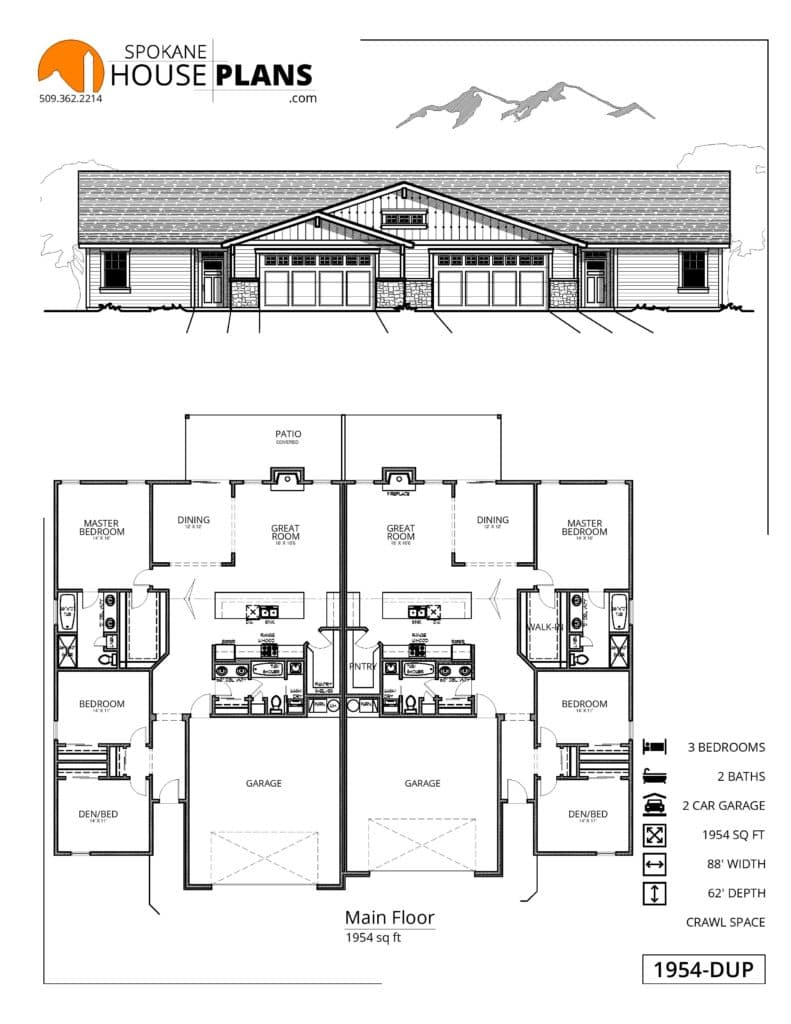 1954-R-DUPLEX plan flyer