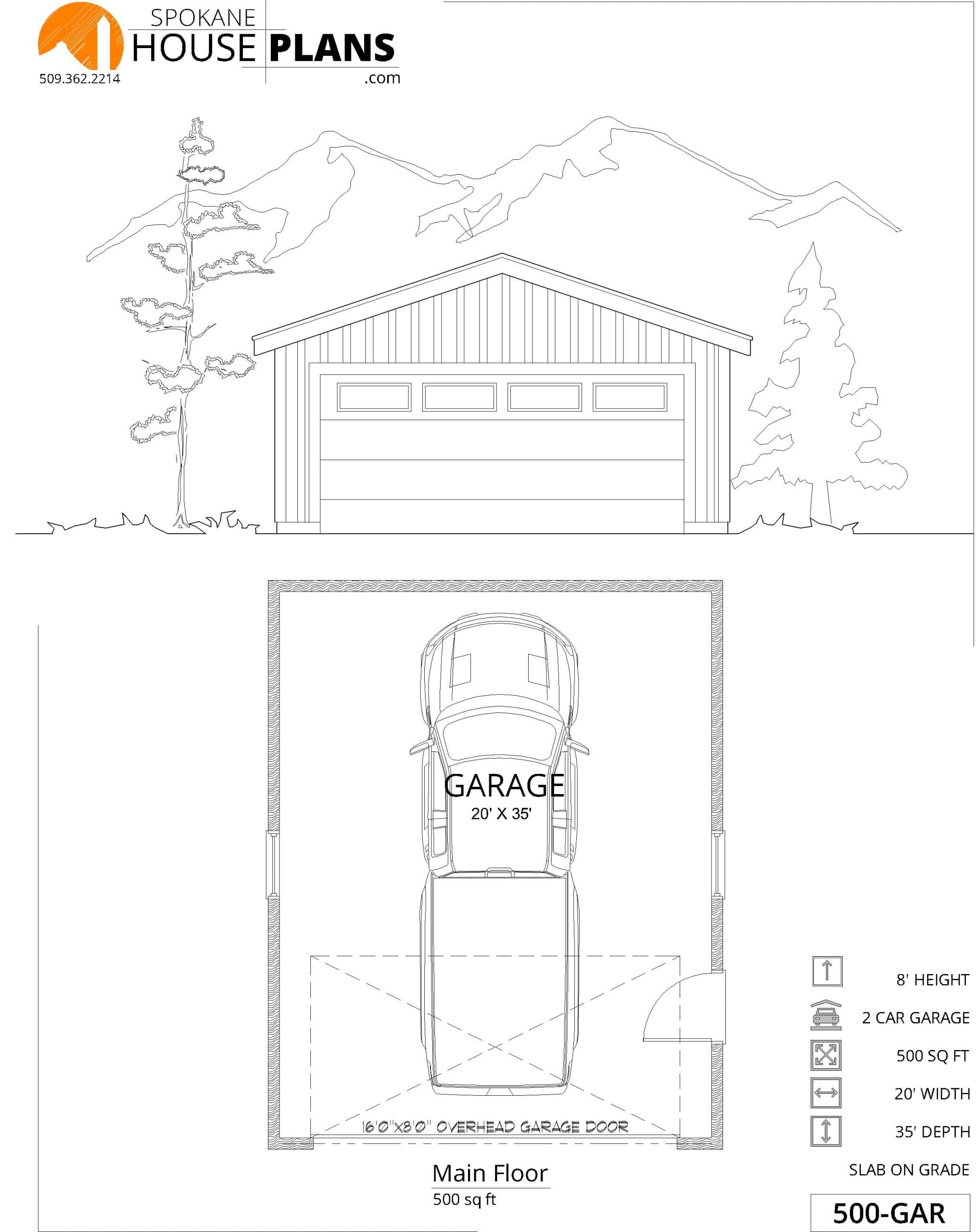 500-GARAGE plan flyer